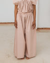 BASERANGE French organic cotton cable knit track pants BAS-TRCA-PO-SU25-CANTIL PINK